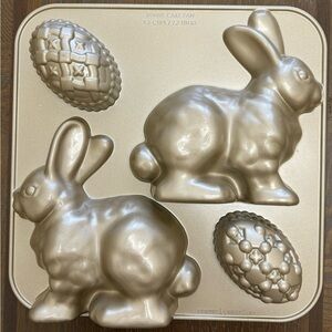 Nordic Ware 3D Easter Bunny and Egg Cake Pan Mold 9.5 Cups